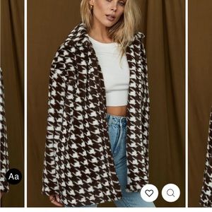 Mob wife Houndstooth jacket